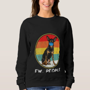 Frauen Vintagen neue Leute Miniatur Pinscher Hund Sweatshirt