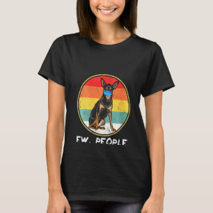 Frauen Vintagen neue Leute Miniatur Pinscher Hund T-Shirt