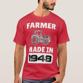 Frauen Vintager Bauer Geboren 1948 75 Jahre alt Fa T-Shirt