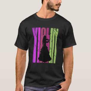 Frauen Violine Geburtstagskolade Stuff Retro Bday T-Shirt