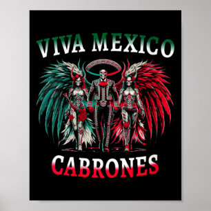 Frauen Viva Mexiko Dia De Los Muertos - Tag Der Poster