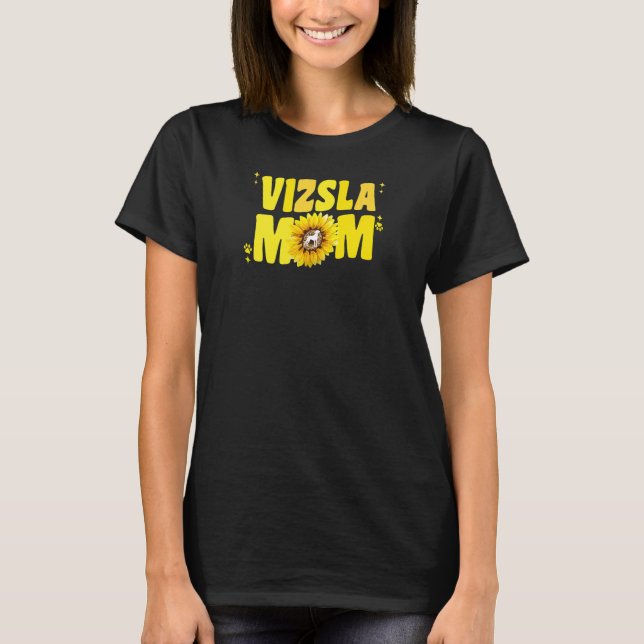 Frauen Vizsla Mama für Sonnenblumen Ungarisch Vi T-Shirt (Vorderseite)