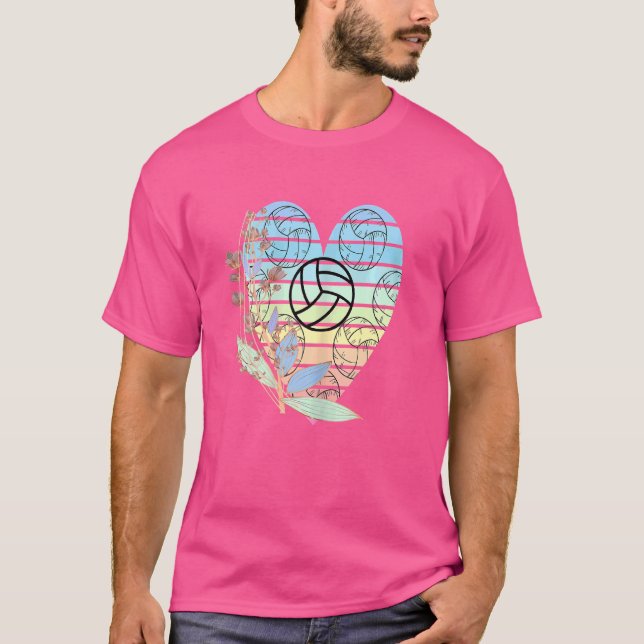 Frauen Volleyball Retro Stil Niedlich Mother Day V T-Shirt (Vorderseite)
