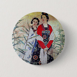 Frauen von der Geruch-Dynastie-chinesischen Button