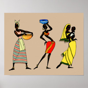 Frauen von Kenia-Animation Poster