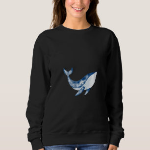 Frauen Wal Blauwal Pottwal Meer Tier  mit O Sweatshirt