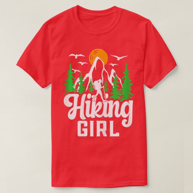 Frauen Wandern Rückpacken Naturwandern Girl del Ma T-Shirt (Design vorne)