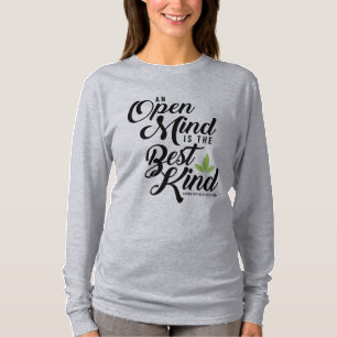 Frauen weg vom Schulter Cannatopia offener T-Shirt