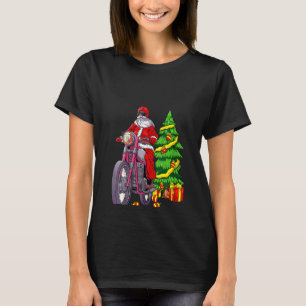 Frauen Weihnachten auf Motorradfahrer Männer Fraue T-Shirt