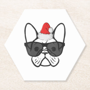 Frauen Weihnachten Frenchie Hund Gesicht Coolen We Untersetzer