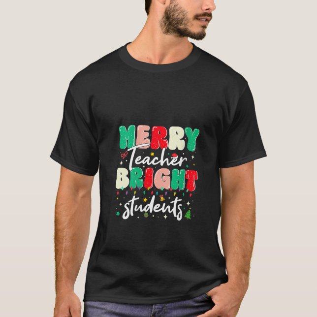 Frauen Weihnachten frohe Lehrerin Bright Schüler S T-Shirt (Vorderseite)