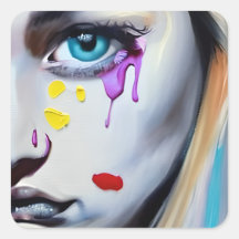 Frauen weinen Lila Tränen