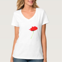 Frauen-Weiß-Shirt MOHNBLUME Sammlungs-01