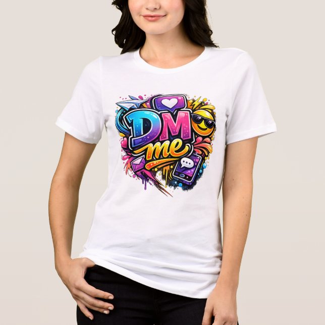 Frauen Weißes T-Shirt Tri-Blend Shirt (Vorderseite)