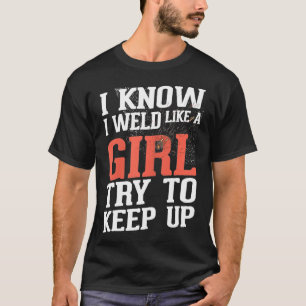 Frauen Welder Girlfriend gibt Geschenke, von denen T-Shirt