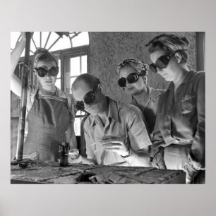 Frauen Welders im Zweiten Weltkrieg der 1940er Poster