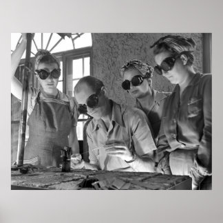 Frauen Welders im Zweiten Weltkrieg der 1940er Poster