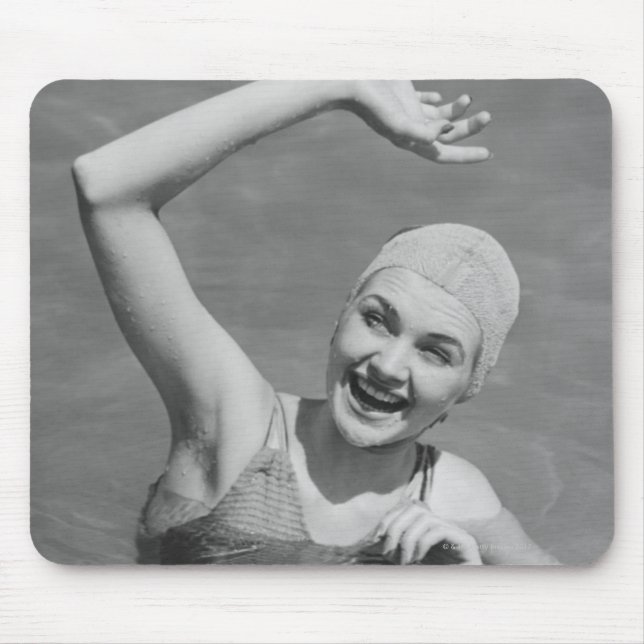 Frauen-Wellenartig bewegen Mousepad (Vorne)