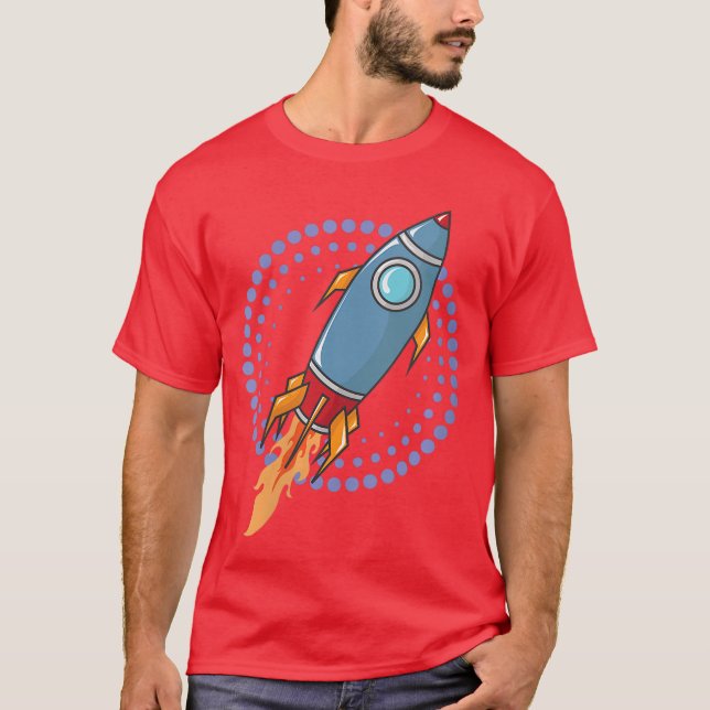 Frauen Weltraum Rakete Raumschiff Comic Rakete V-A T-Shirt (Vorderseite)