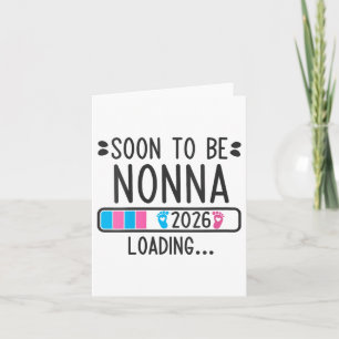 Frauen werden bald Nonna 2026 beim Laden von Schwa Karte