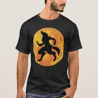 Frauen Werwolf Halloween Vollmond Gruseliger Wolf  T-Shirt