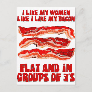 Frauen wie Bacon Postkarte