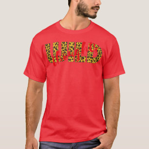 Frauen WILD Gedanken Leopard Cheetah Print Red T-Shirt