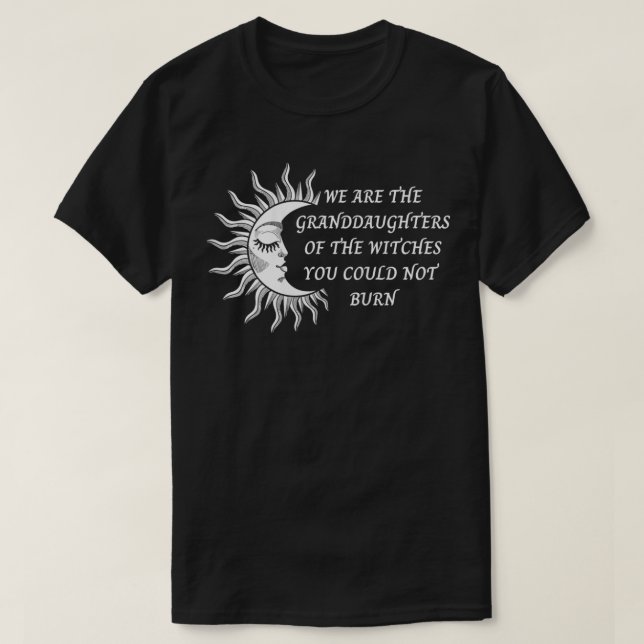 Frauen, wir sind die Enkeltöchter der Hexen, T-Shirt (Design vorne)