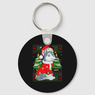 Frauen Wolf Weihnachtsbeleuchtung Santa Kostüm Häs Schlüsselanhänger