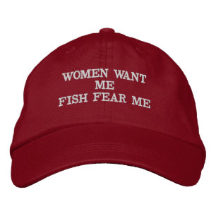 Frauen wollen mich Fisch fürchtet mich Baseballkap Bestickte Baseballkappe