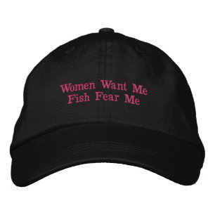 Frauen wollen mich, Fische fürchten mich Baseballk Bestickte Baseballkappe