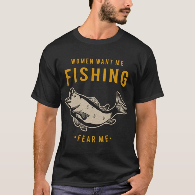Frauen Wollte mich, Fische fürchten mich T-Shirt (Vorderseite)