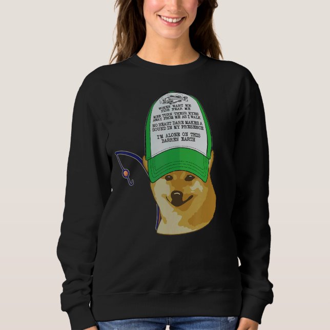 Frauen Wollte mir Fisch Angst, dass es Doge Meme F Sweatshirt (Vorderseite)