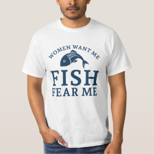 Frauen Wollte mir Fische Angst T-Shirt