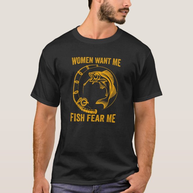 Frauen Wollte mir Fische Angst T-Shirt (Vorderseite)
