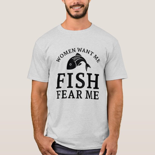 Frauen Wollte mir Fische Angst T-Shirt (Vorderseite)