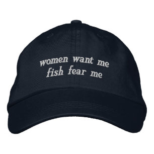 Frauen wollte mir Fische Angst vor mir, dass Bestickte Baseballkappe