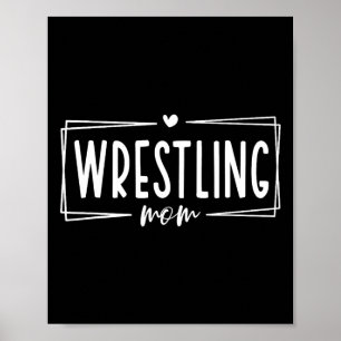 Frauen Wrestling Mama Shirt Funny Wrestler Ringelb Poster