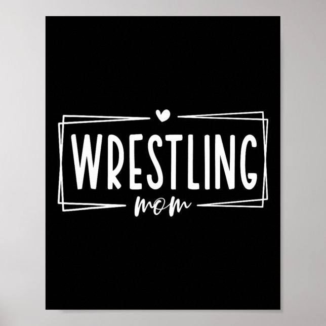 Frauen Wrestling Mama Shirt Funny Wrestler Ringelb Poster (Vorne)