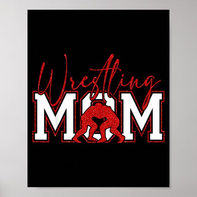 Frauen Wrestling Mutter Lustig Ringen Ringer Mütte Poster (Vorne)