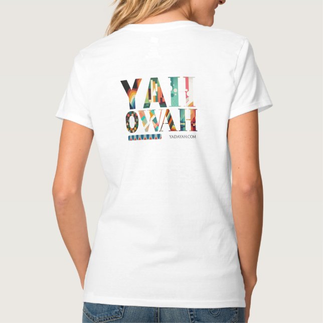 Frauen Yahowah Design T-Shirt Baumwolle (Rückseite)