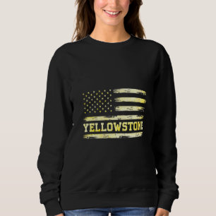 Frauen Yellowstone American Flag Vintag Patriotic Sweatshirt