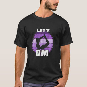 Frauen Yoga-Outfit mit Sonnenuntergang Lasst Om Bo T-Shirt