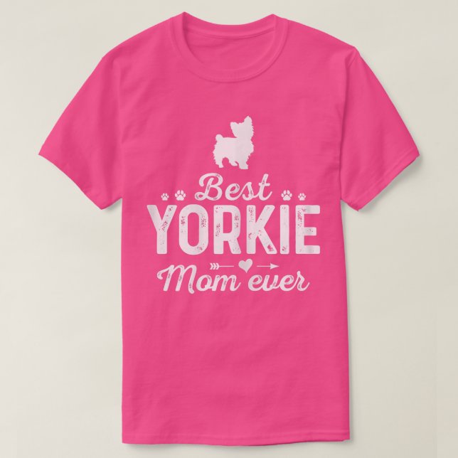 Frauen Yorkie Mama Ever Funny Dog Mama Bestes Haus T-Shirt (Design vorne)