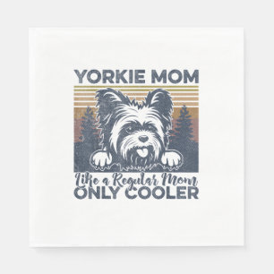 Frauen Yorkie Mama _Yorkshire Mama Dog Muttertag Serviette