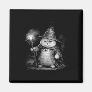 Frauen Zauberkatze Magie Fantasy lustig vintage Magnet