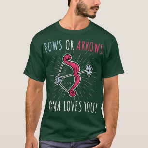 Frauen zeigen Pfeile oder Bögen Mama der B T-Shirt