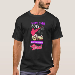 Frauen zeigen, wie man Shooter-Shooter-Frauen schi T-Shirt