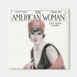 Frauen-Zeitschrift-Magnet 1919 KRW Vintager Magnet