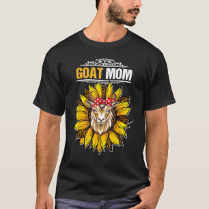 Frauen Ziegen-Mama Sonnenblume Farm-Tier Lustige Z T-Shirt